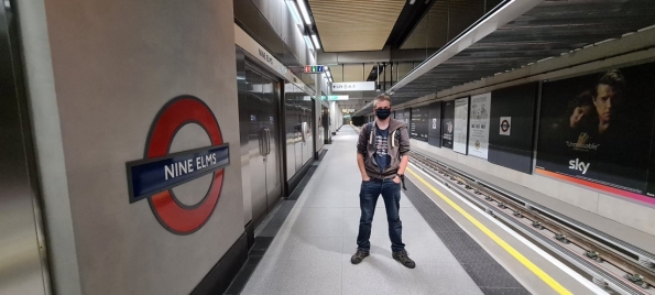 Myself at Nine Elms Underground station