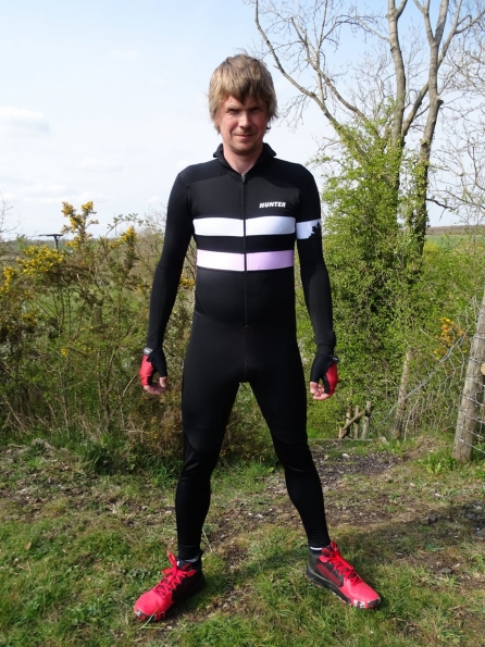 Hunter Speedsuit RTR lycra met cap Retro PINK