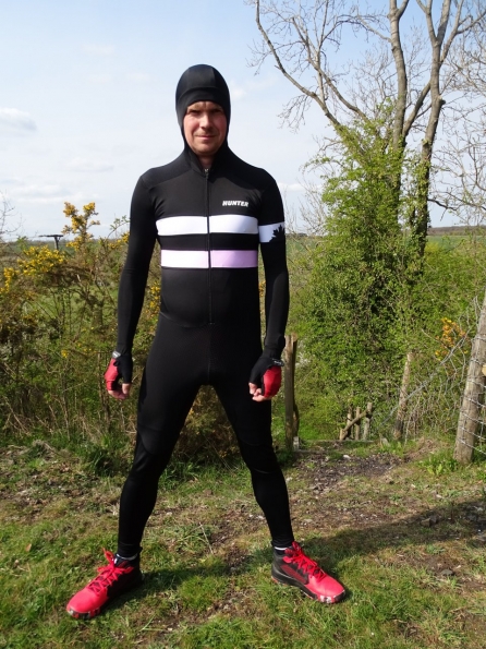 Hunter Speedsuit RTR lycra met cap Retro PINK