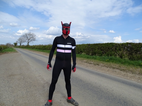 Hunter Speedsuit RTR lycra met cap Retro PINK