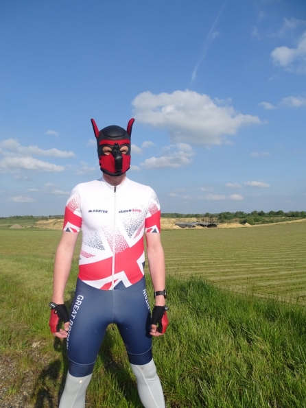 Hunter inline skinsuit Team Britain 2018 and Neoprene Pup Hood