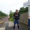 Wetsuit fun at railway station