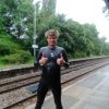 Wetsuit fun at railway station