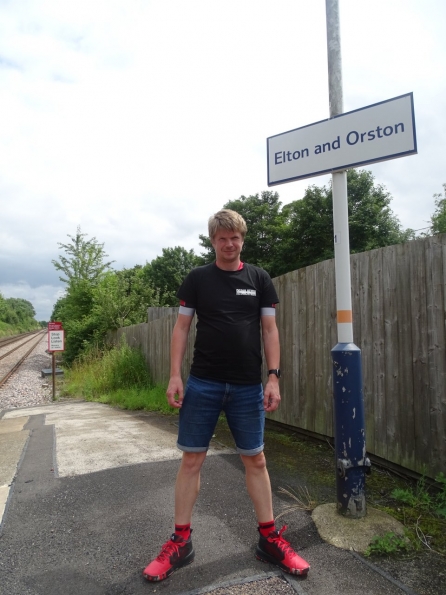 Myself at Elton and Orston railway station