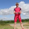 Synergy Red Cycling Skinsuit + Clejuso handcuffs