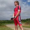 Synergy Red Cycling Skinsuit + Clejuso handcuffs