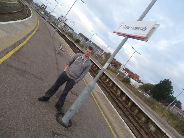 Myself at Great Yarmouth railway station