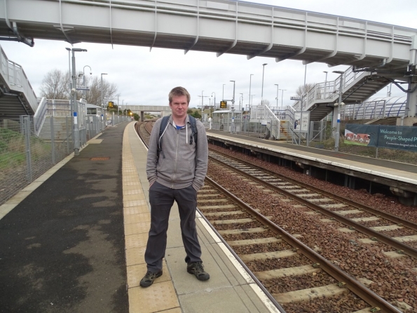 Myself at Shawfair railway station