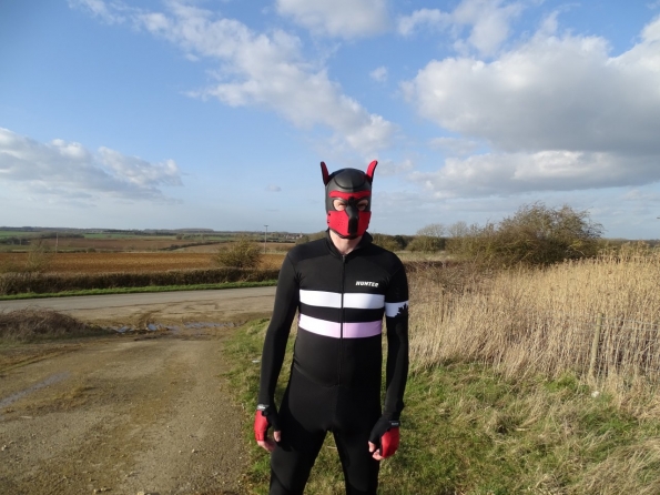 Hunter Speedsuit RTR lycra met cap Retro PINK