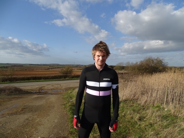 Hunter Speedsuit RTR lycra met cap Retro PINK