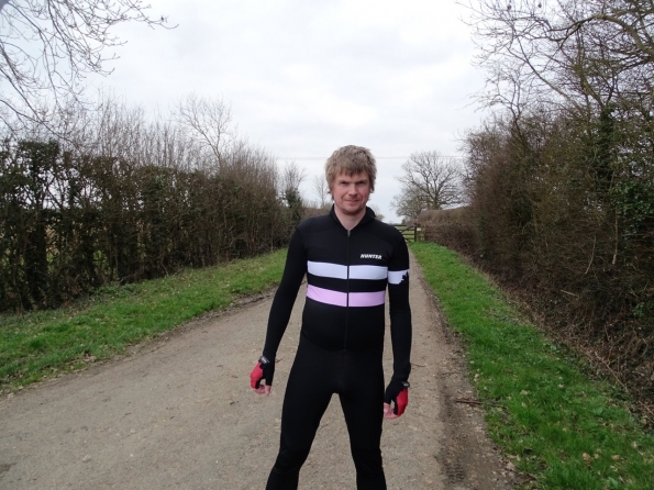 Hunter Speedsuit RTR lycra met cap Retro PINK