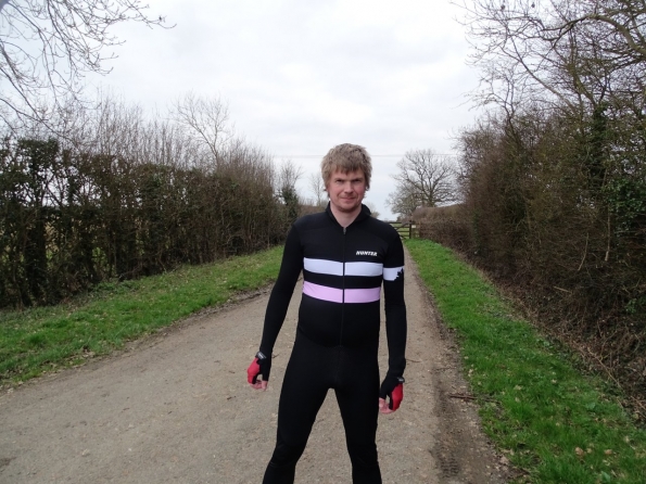 Hunter Speedsuit RTR lycra met cap Retro PINK