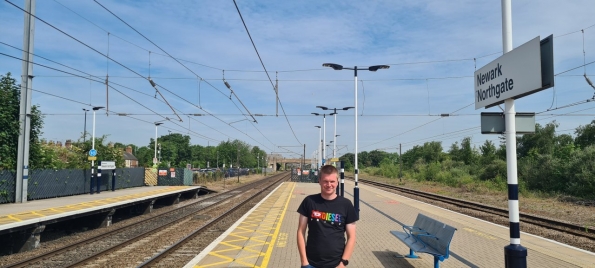 Myself at Newark North Gate railway station