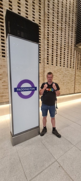 Myself at Paddington railway station