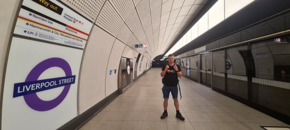 Myself at London Liverpool Street railway station