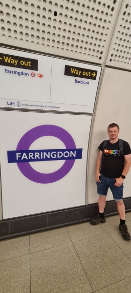 Myself at Farringdon railway station