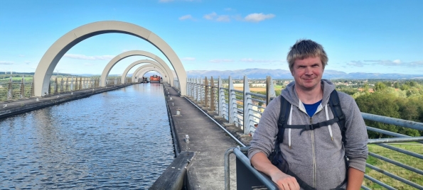 Myself at the Falkirk Wheel