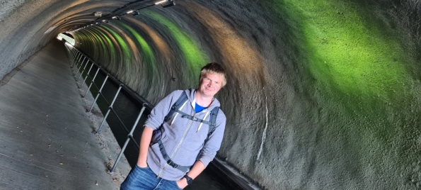 Myself inside the Roughcastle Tunnel