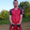 Synergy Red Cycling Skinsuit + Clejuso handcuffs