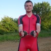 Synergy Red Cycling Skinsuit + Clejuso handcuffs