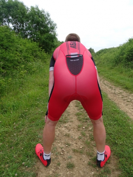  Synergy Red Cycling Skinsuit