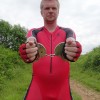  Synergy Red Cycling Skinsuit + Clejuso handcuffs