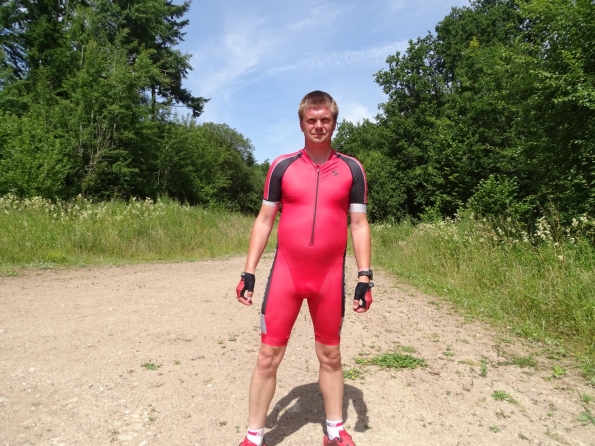 Synergy Red Cycling Skinsuit