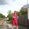 Myself at Elton and Orston railway station