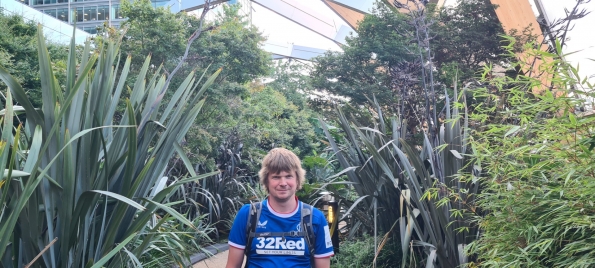 Myself at the Crossrail Place Roof Garden