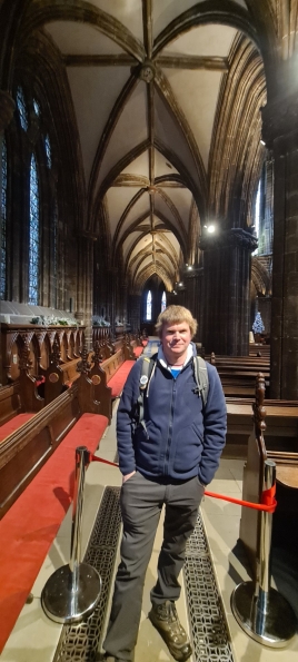 Myself inside Glasgow Cathedral