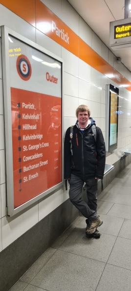 Myself at Partick subway station