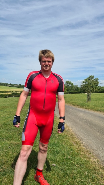 Synergy Red Cycling Skinsuit