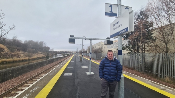 Myself at Leven railway station