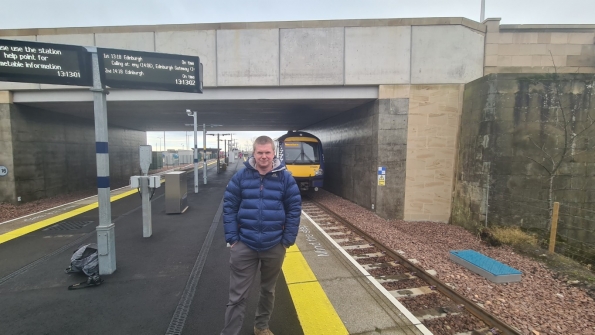 Myself at Leven railway station