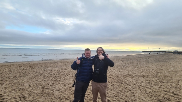 Neil and myself at Leven Beach