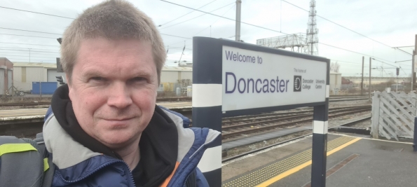 Myself at Doncaster Railway Station