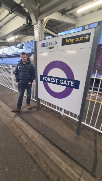 Myself at Forest Gate railway station