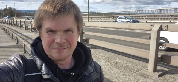 Walking over the Erskine Bridge