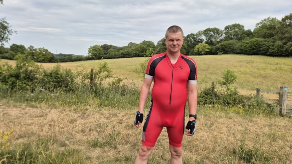 Synergy Red Cycling Skinsuit