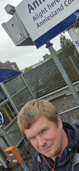 Myself at Anniesland railway station