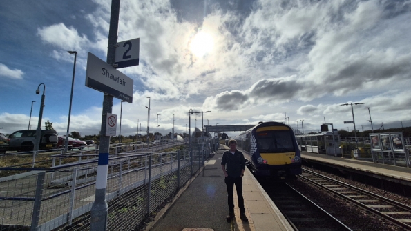 Myself at Shawfair railway station