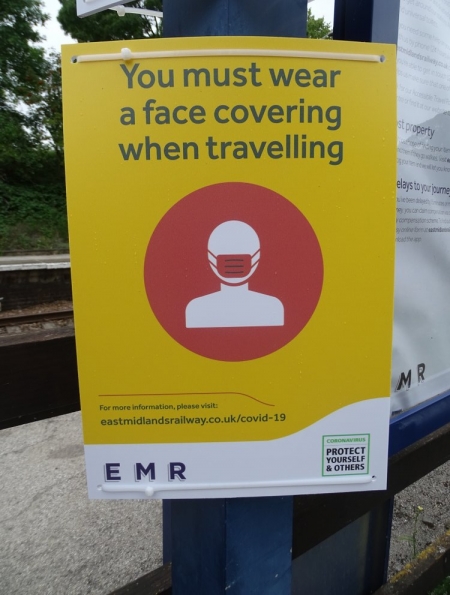 Sign of the times at Elton and Orston railway station