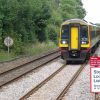 Class 158 passing Elton and Orston railway station