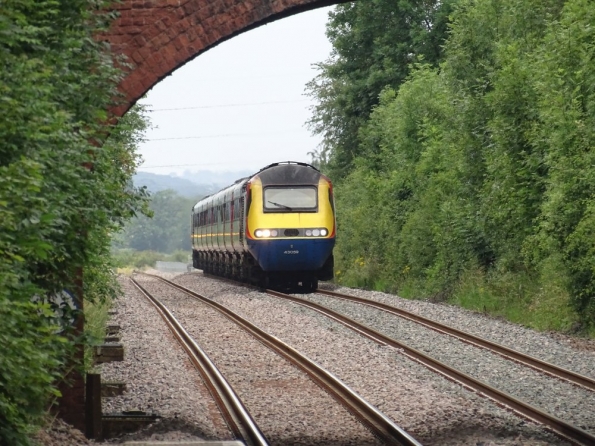 InterCity 125 passing Elton and Orston railway station