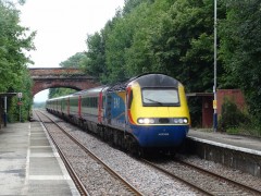 InterCity 125 passing Elton and Orston railway station
