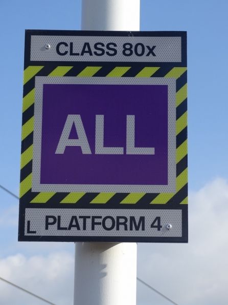 Getting ready for the Class 80x trains at Grantham railway station