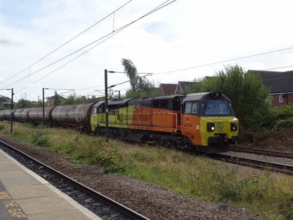 Class 70 at Grantham railway station