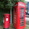 Red telephone box at Lapworth railway station