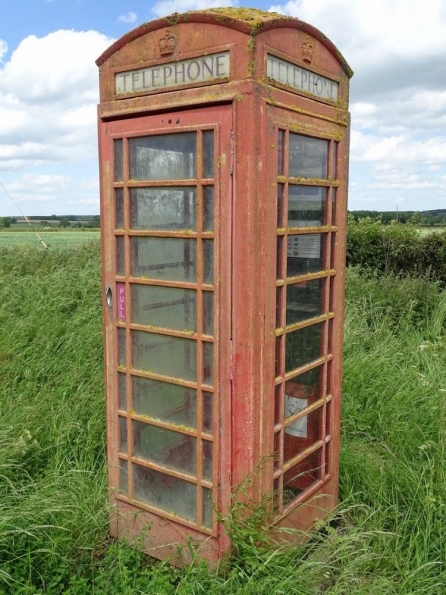 Red telephone box at Westby
