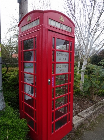 Red telephone box at Rolleston